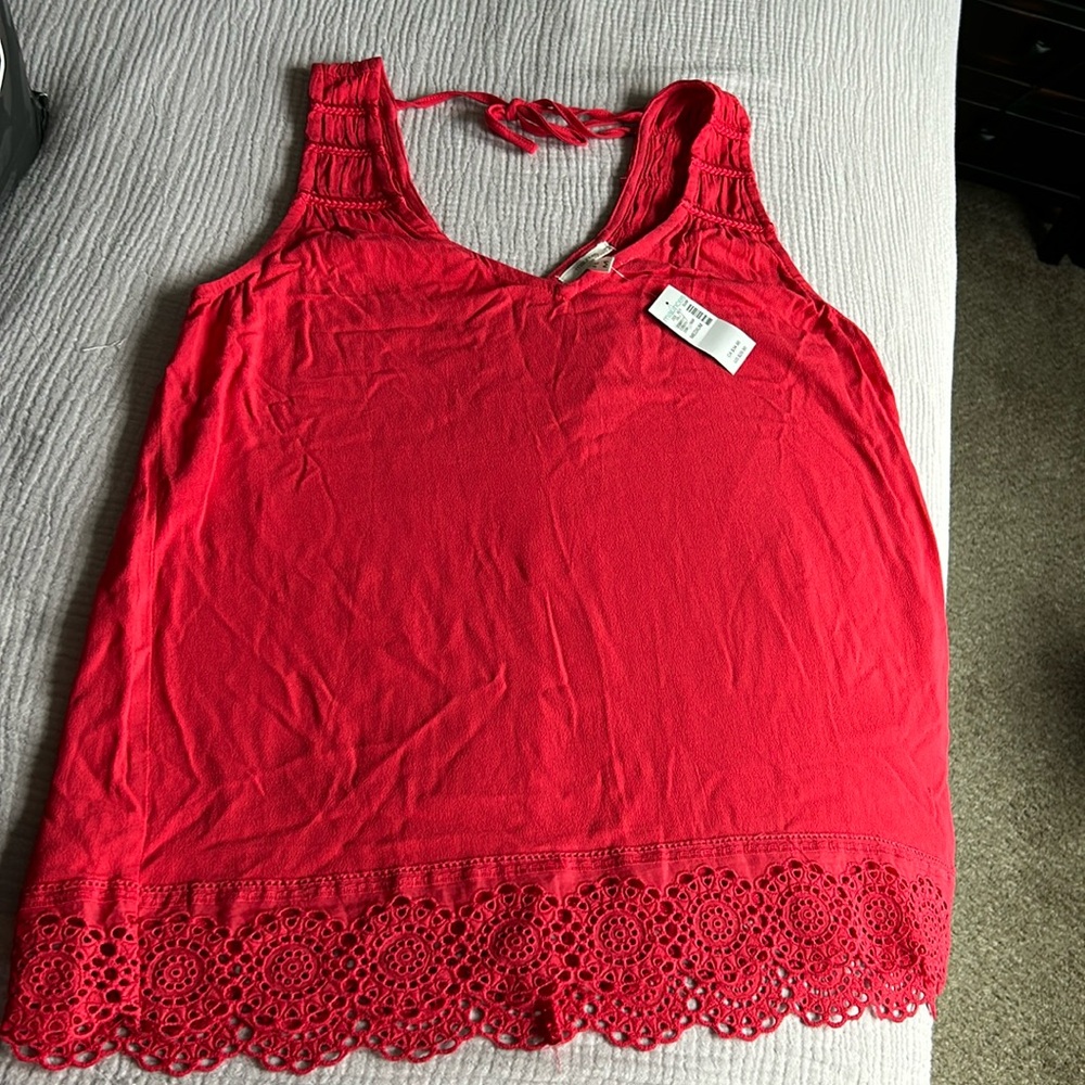 Maurice’s red top size M sleeveless top.